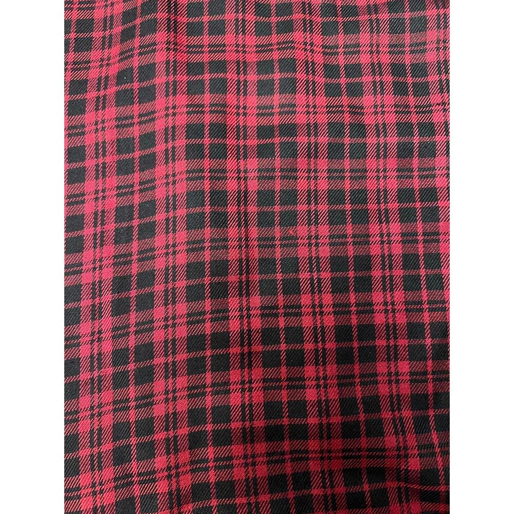 NWT Sanctuary Anthropologie Red Black Plaid Wrap Long Sleeve Dress Sz 10 - Picture 12 of 16